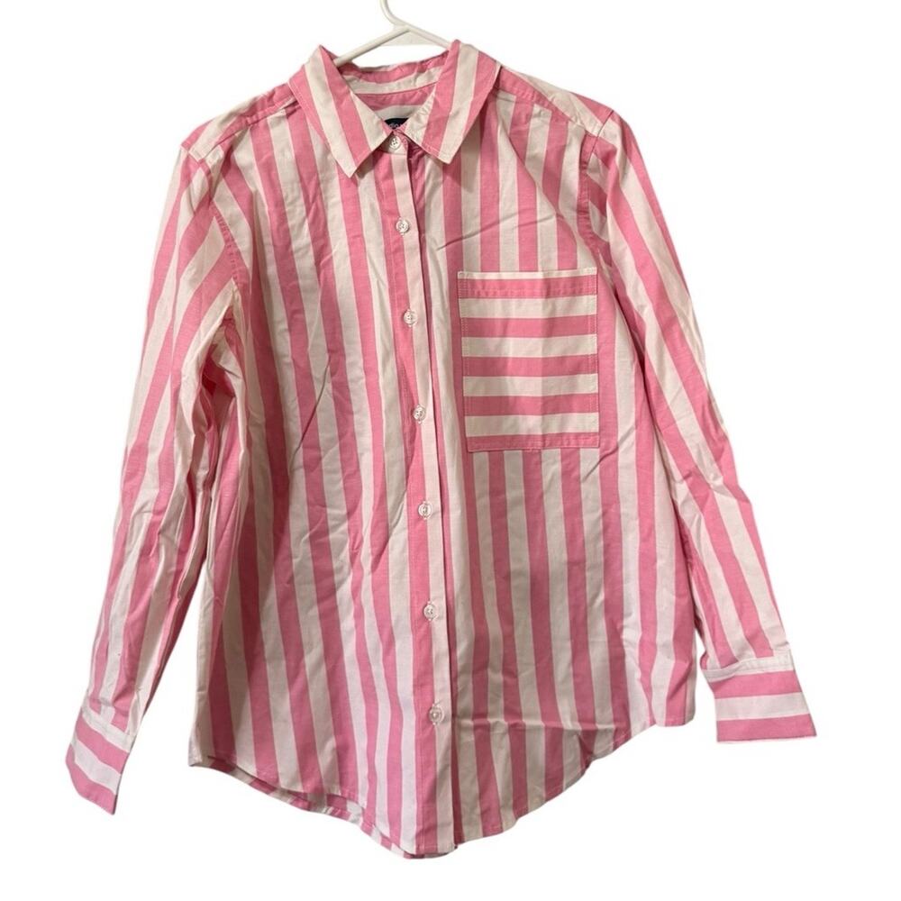 Studio Park Women‎ Size Small Button Down Shirt Pink Classic Beach Lightweight